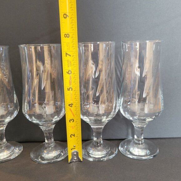 Oneida Pasabbache Spin Iced Tea Glasses Set Of 4 Crystal Clear - Picture 3 of 4